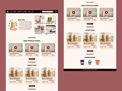 Simple Website Landing Page drinks landingpage website