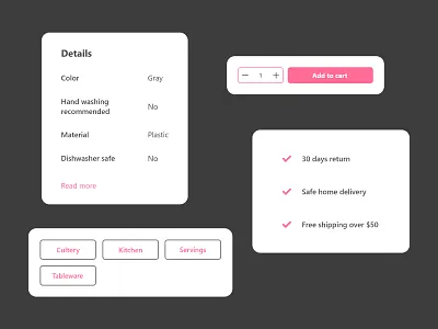 Web-shop Components design shop typography ui us ux web