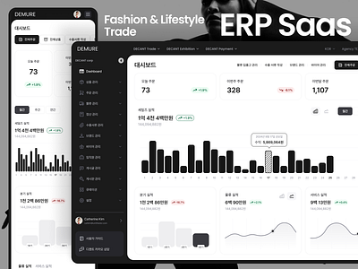 Fashion & Lifestyle Trade ERP Saas black erp mono product responsive saas ui ux white