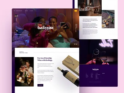Belissim - Wine Company Website company design header hero landing page layout retail section store ui video background web design website wine