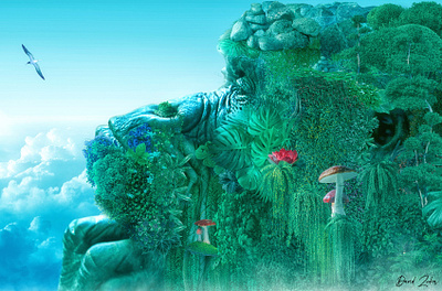 Gorilla art artist artwork collage digitalcollage gorilla mattepainting photoshop