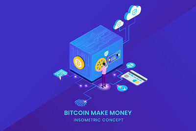 Cryptocurrency Safe Storage Vector 3d 3d animation 3d art 3d character 3d illustration animation app concept design development graphic design illustration landing landing page logo page ui web design web development website