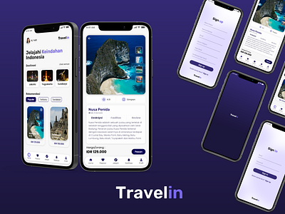 Travelin adventure indonesia mobile travel ui