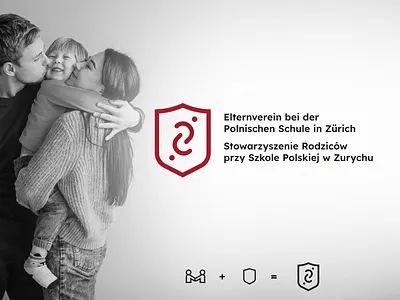 Logo for Polish school in Zurich branding community crest graphic design logo school together typography vector