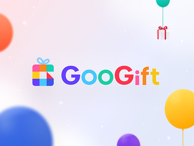 Giving project birthday branding colorful design gift logo present rainbow