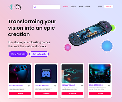 Featured Games Landing Page ecommerce graphic design homepage landing page shopify store storeui ui webdesign woocomerce