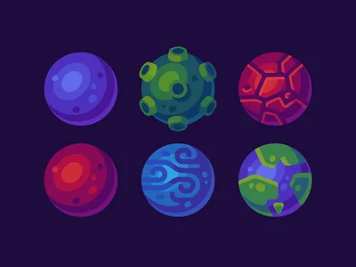 Bounce in Space - background objects asteroid game illustration planet satellite space vector