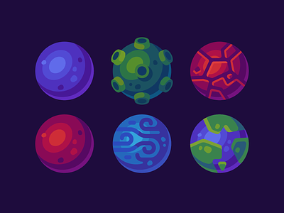 Bounce in Space - background objects asteroid game illustration planet satellite space vector