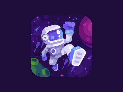 Bounce in Space - app icon app game icon illustration space vector