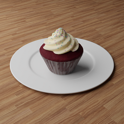 Cupcake 3d 3d modeling blender blender3d cycles render