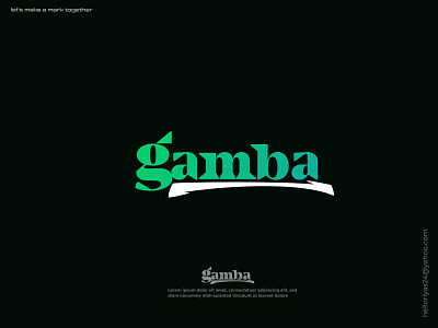 Gamba typography logo a b c d e f g h i j k l m n branding branding agency design ecommerce gamba hand lettering illustration logo logo design logo designer logomark monogram o p q r s t u v w x y z a script tech logo type typography vector wordmark