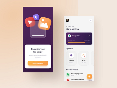File Manager #Exploration app clean cloud document drive file files icon illustration ios iphone management manager music storage ui ux video