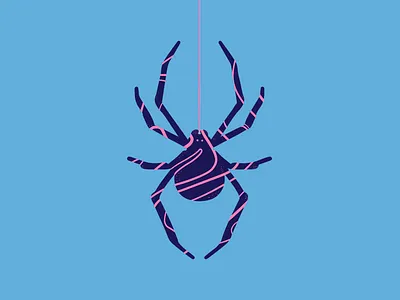 Spider-Gum blue bubblegum color creative design designinspiration draw drawing dribbble graphic graphic design illustration illustrator insect insects logo nature pink spider vector