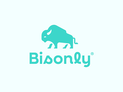 Bisonly® animal bison brand branding concept icon illustration logo logo design logomark logotype mark minimal nature logo simple startup symbol typography