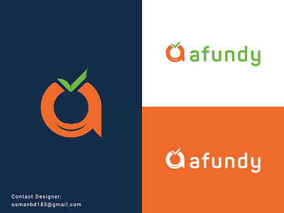 A letter Logo/ Fruit Logo: Afundy/ Food Logo a letter logo a logo afundy logo arabic logo idea branding food logo food logo concepts food logo mark fruit logo fruit logo idea icon illustration logo logo idea malta fruit malta fruit logo modern a logo typography