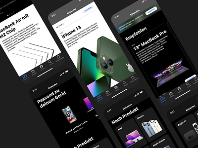 Apple Store Design - Home Screens 1/2 branding design graphic design ui ux webdesign