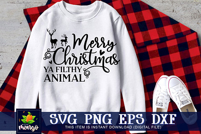 Merry christmas ya filthy animal SVG christmas svg