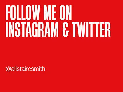 Follow me on IG and Twitter