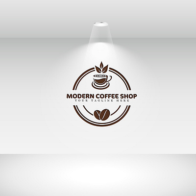 Modern Coffee Shop - Logo Design. 3d branding business cafe addict cappuccino chocolate cafe coffee company coffee house coffee shop coffeeholic gram creative espresso barista flat graphic design illustration kopi logo design minimalist modern coffee shop vector