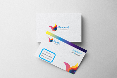 peaceful business card 3d animation branding design graphic design illustration logo motion graphics ui vector