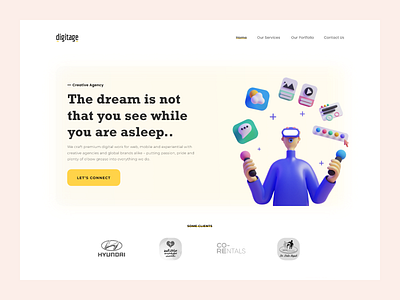 Digitage contact design digitage landing page marketing product design services studio ui ux website