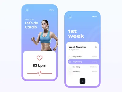 Sport App - Mobile Design 2021 2021 design 2021 trend alphadesign app design best design clean design designs illustration julius branding logo modern most modern sport app sports trend design trends trendy ui