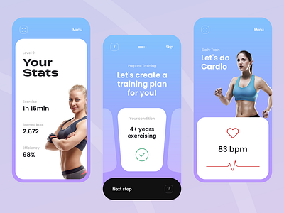 Sports App - Mobile Design Concept 2021 2021 design 2021 trend 2021 trends alphadesign app trends clean design design trends designs illustration logo mobile mobile app modern modern app design trend trends trendy ui