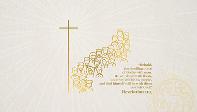 Revelation 21:3 church design illustration revelation theme