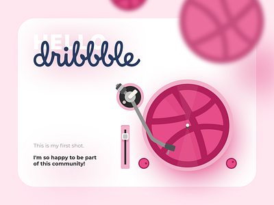 Hello Dribbble! app branding clear design figma icon minimal mobile photoshop ui uiux ux