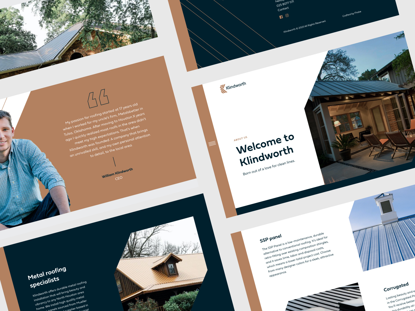 Roofing company website design