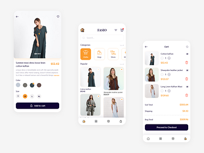 Fasio App - Fashion Online Mobile App app app design cloths e commerce e commerce app e commerce design e commerce shop fashion fashion app fashion brand mobile app mobile app deisgn mobile design mobile ui online app online store shopping shopping app