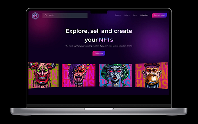 NFT Landing Page animation figma landing page prototype ui uxui website