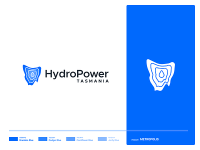 HydroPower TA | Logo australia blue brand branding combination mark design hydro illustration lockup logo logo design logo mark logotype mark photoshop tasmania vector water