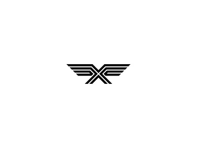 LETTER X WING art creative design graphic design illustration letter letter x line logo logodesign logos rezaalfarid204 vector wing x