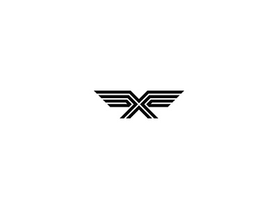 LETTER X WING art creative design graphic design illustration letter letter x line logo logodesign logos rezaalfarid204 vector wing x