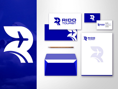 RIDO TOURIST air businesslogo creativelogo graphic design logo logodesign minimalist modern professionallogo unique