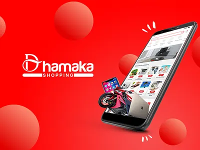 Dhamaka Shopping A Leading E-commere in Bangladesh app designer branding design ecommerce graphic design illustration logo photoshop ui