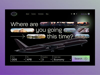 FLYER — Plane Tickets Website agency booking design flight hotel landing plan plane planner ticket tourism travel trend trip ui uiux ux web world