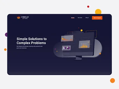 Cyber Lily Software - Landing page branding design development minimal responsive ui ux web web design