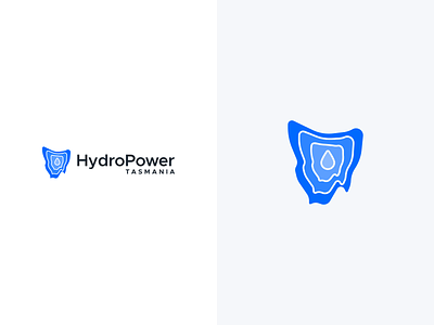 HydroPower TA australia blue branding design hydro illustration logo design mark photoshop tasmania vector water