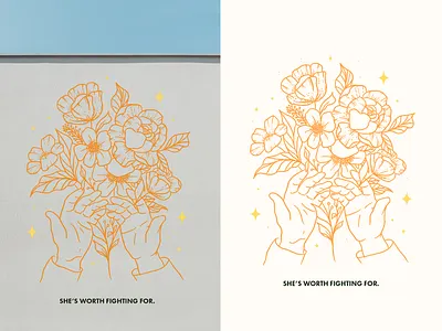 She's Worth Fighting For ✊🏻❤️ - Climate Change Art art for change climate change climate change art environmental art environmental issues floral art floral design floral illustration handlettering heal the earth healing illustration illustrator modern flowers mother earth mural mural art save the earth social art social issues