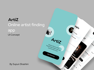Online Artist Finding App app artist concept cute finding new project ui uiconcept uidesign