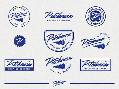 Pitchman Brewing Co. badge design beer brewing company craft beer craft beer logo lettering logo logo design pitchman vintage vintage logo