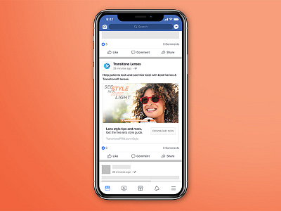 Transitions Lenses - Style in New Light Paid Social Media Ads brand branding design identity logo