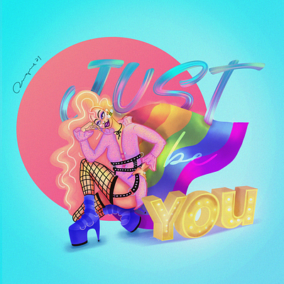 Just BE YOU! art design illustration pride