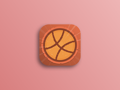 Dunked App Icon app ball basketball branding design dribbble icon logo mobile ui