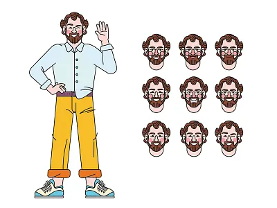 Character character childish comic illustration vector