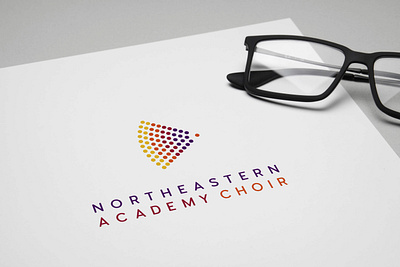 Northeastern Academy Choir Logo academy brand branding choir christian design graphic design high school logo music play sing singers singing