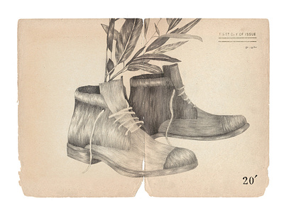 Detour boots drawing hike illustration nature organic outdoors pencil shoes sustainable