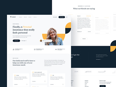 Gaspar Insurance - Solution pages design design insurance website landing page design page design ui uiux visual design web design webflow webflow expert website design